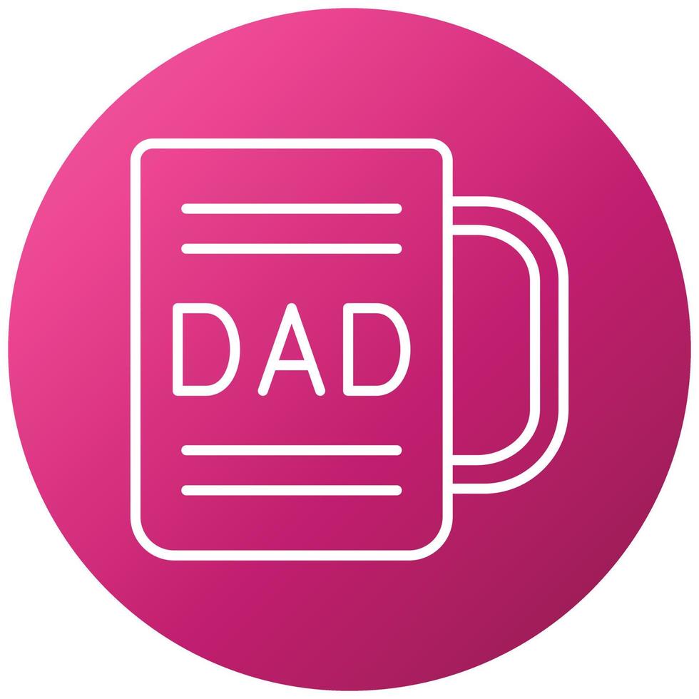 DAD Mug Icon Style vector