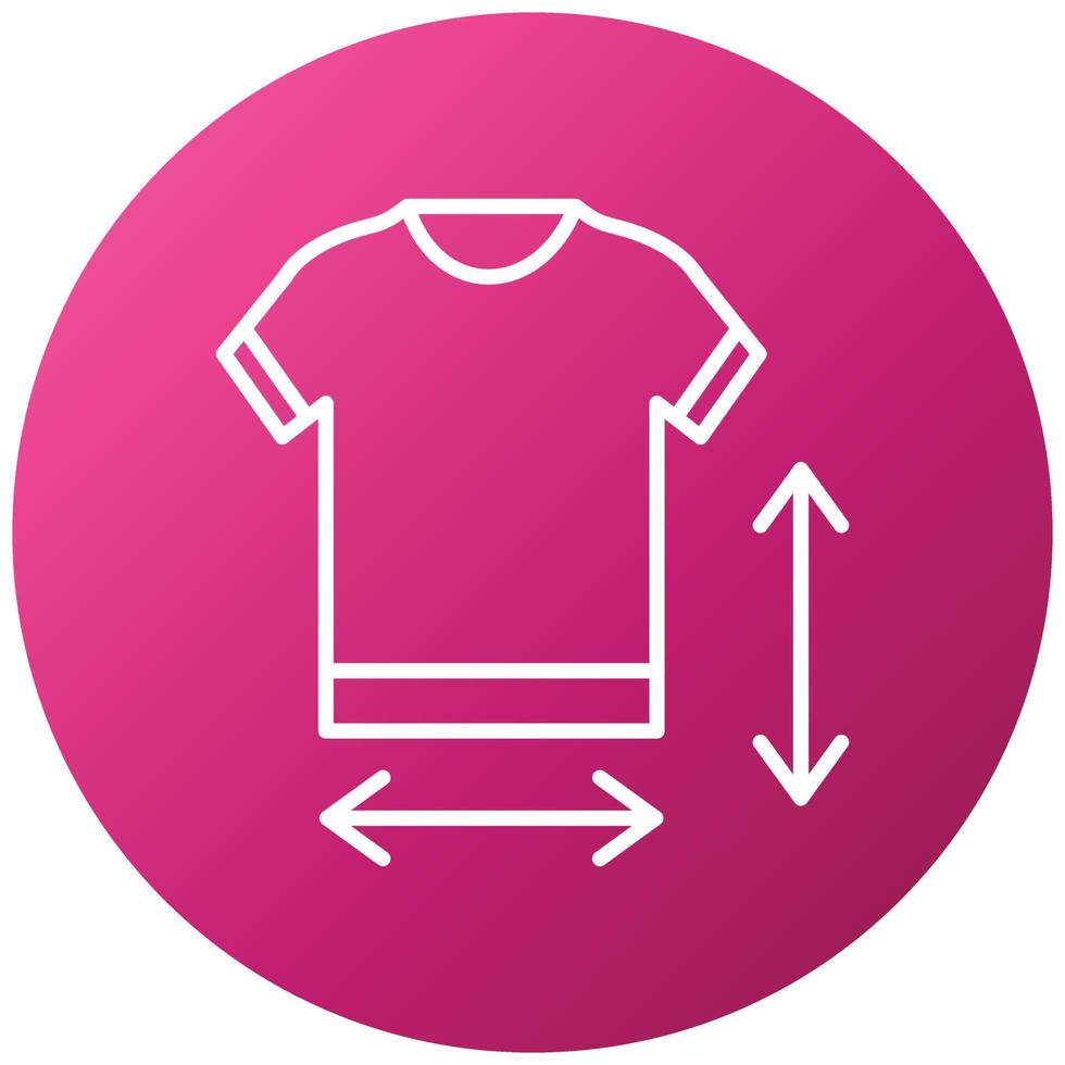 Clothes Measurement Icon Style vector