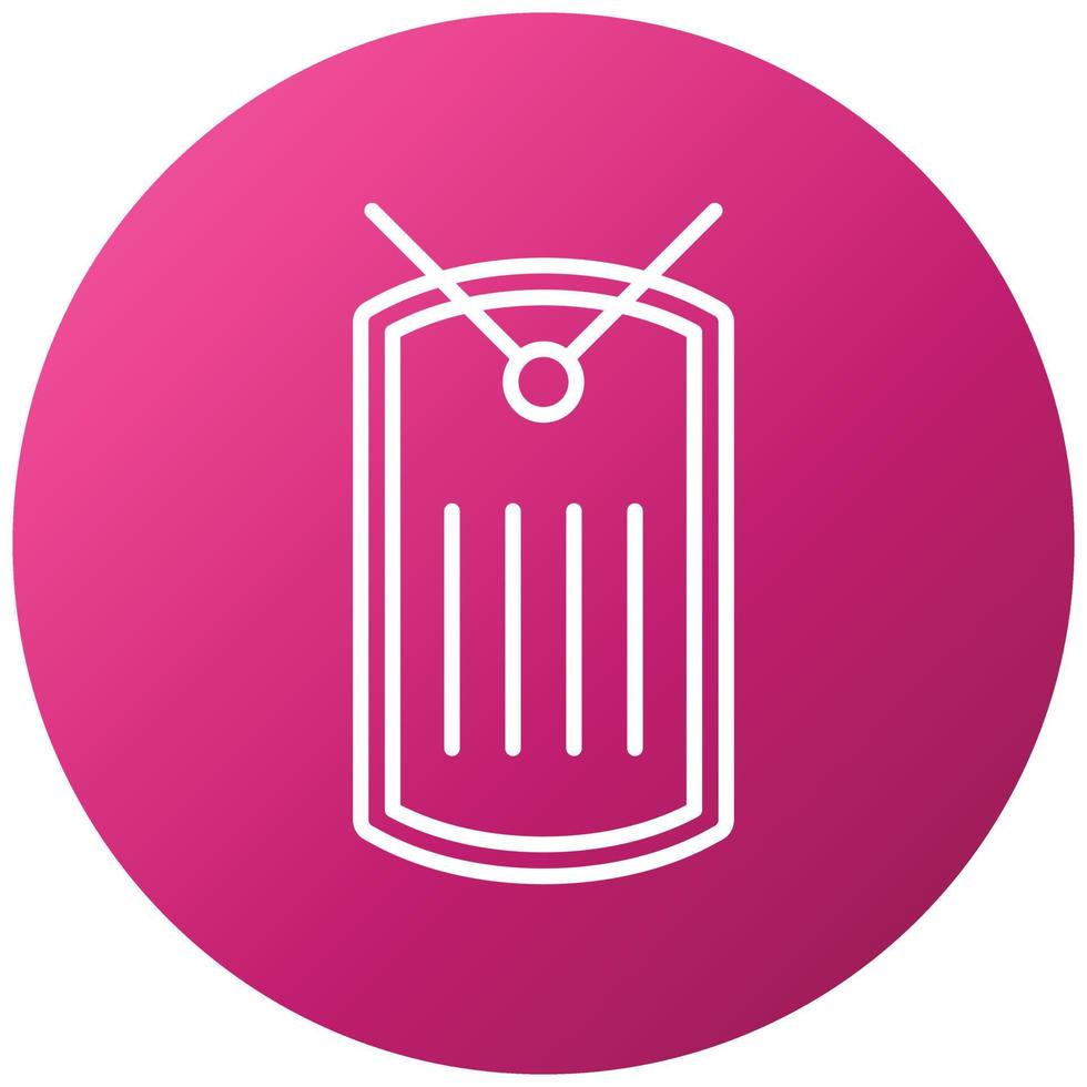 Army Dog Tag Icon Style vector