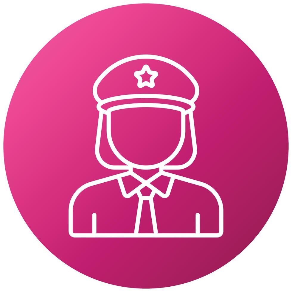 Lady Police Icon Style vector