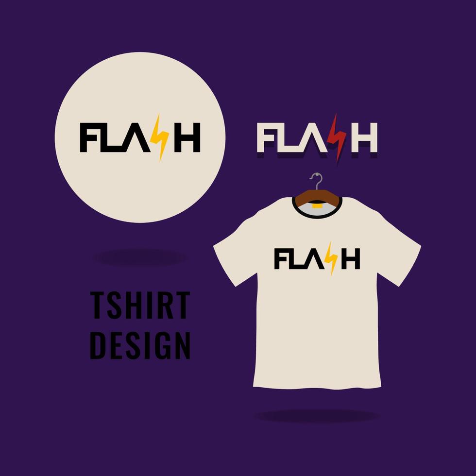 Flash typography t shirt design vector illustration