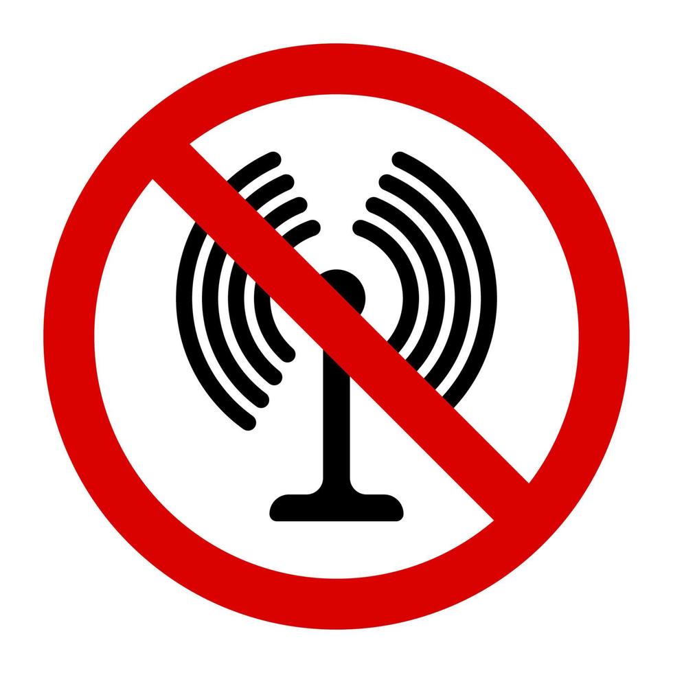 Warning no signal transmission sign and symbol graphic design vector illustration