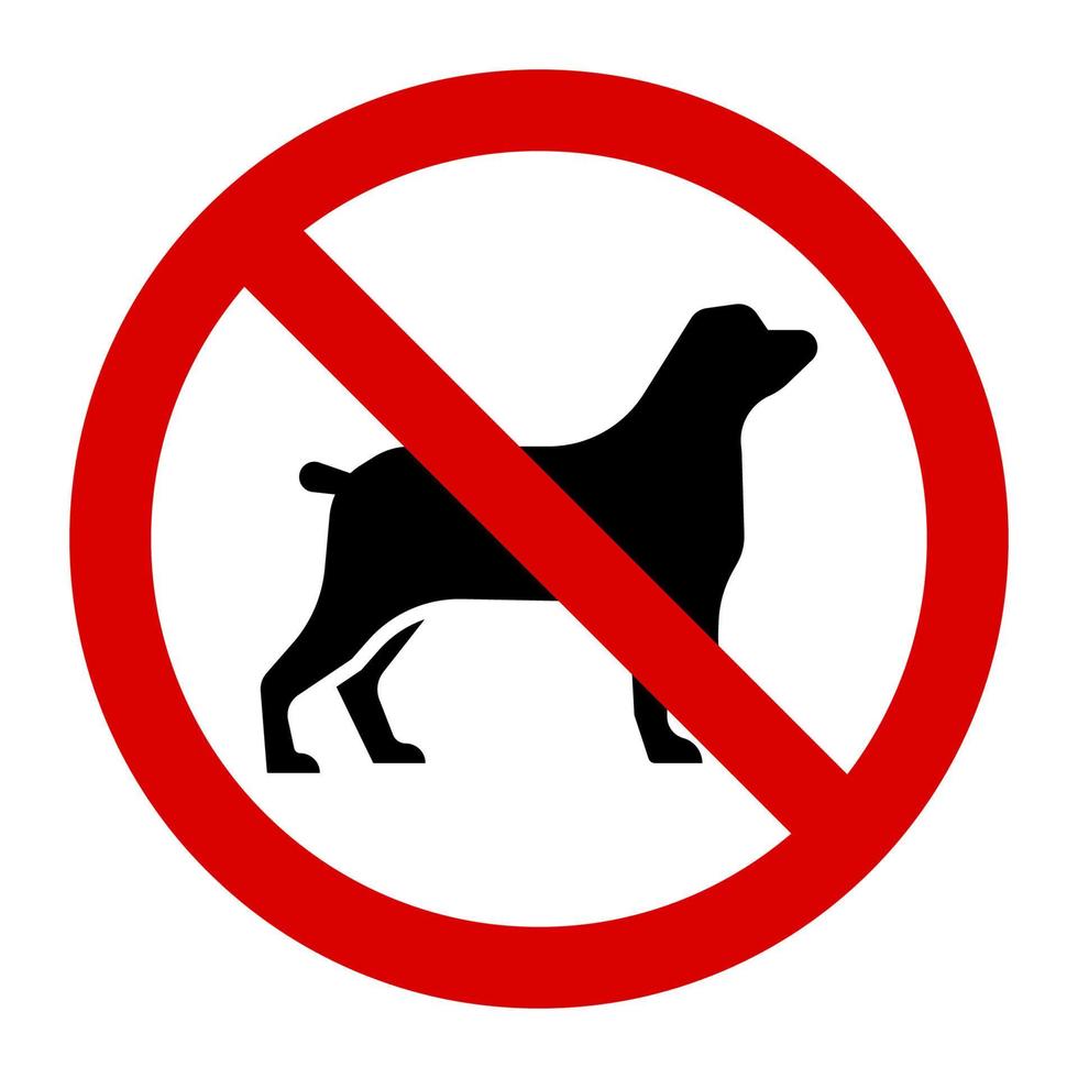 Warning no pet sign and symbol graphic design vector illustration