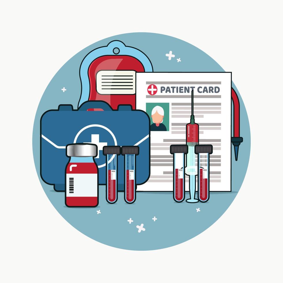 Medical and blood transfusion icon vector illustration