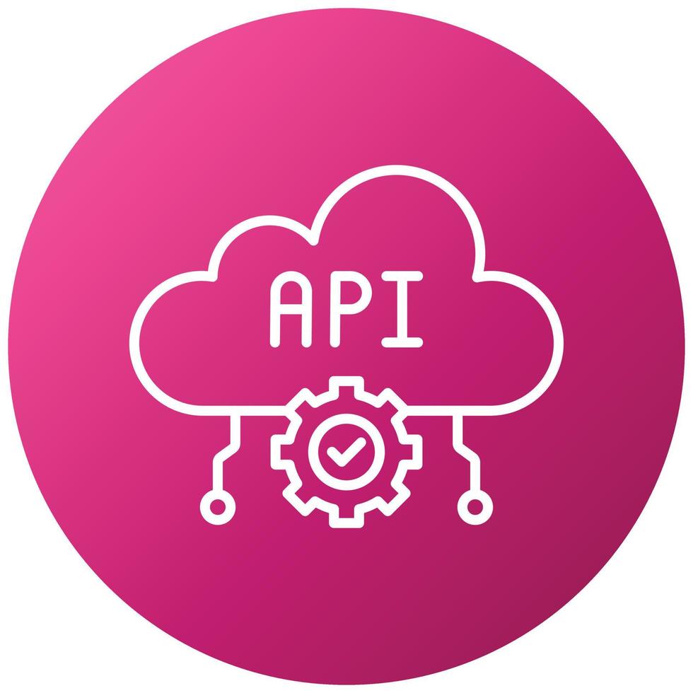 estilo de icono de API vector