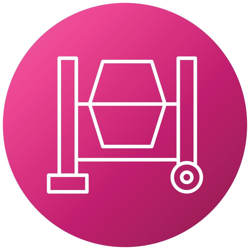 Concerete Mixer Icon Style vector