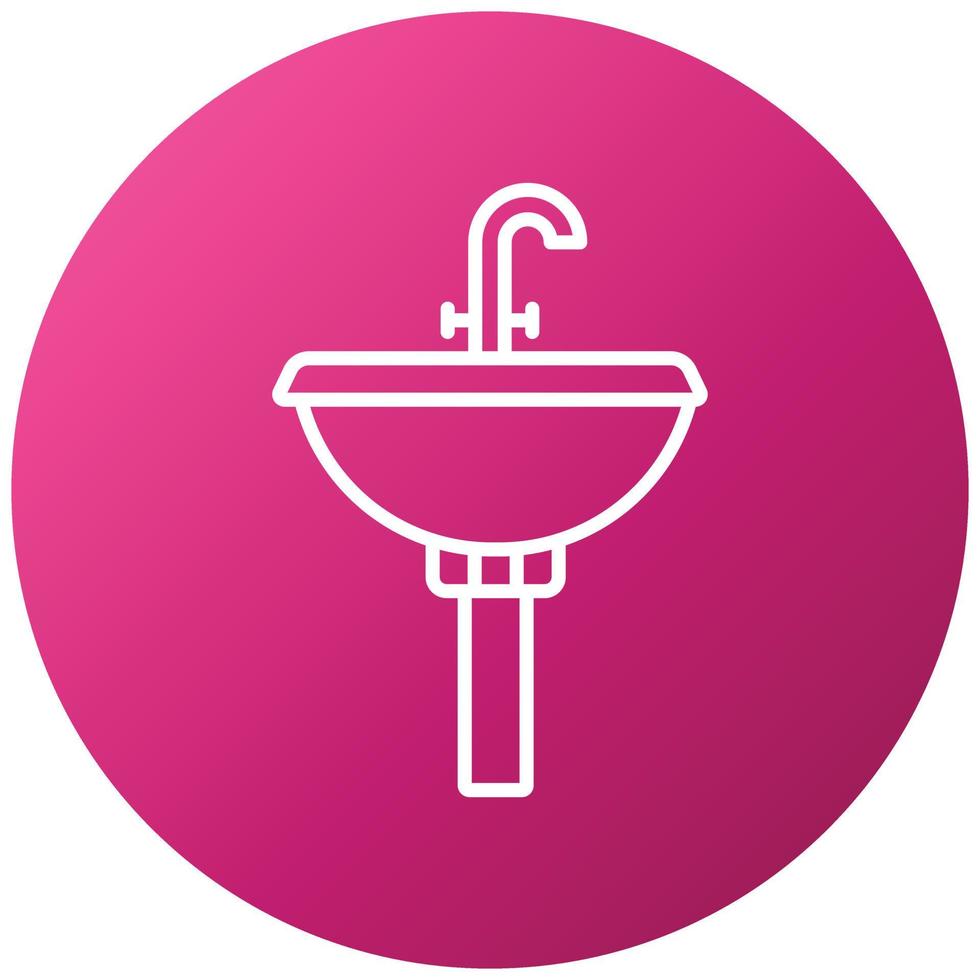 Hair Wash Sink Icon Style vector