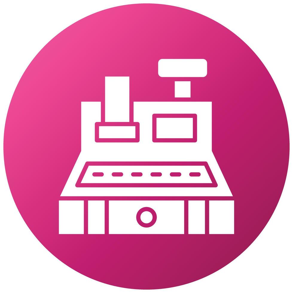 Cashier Machine Icon Style vector