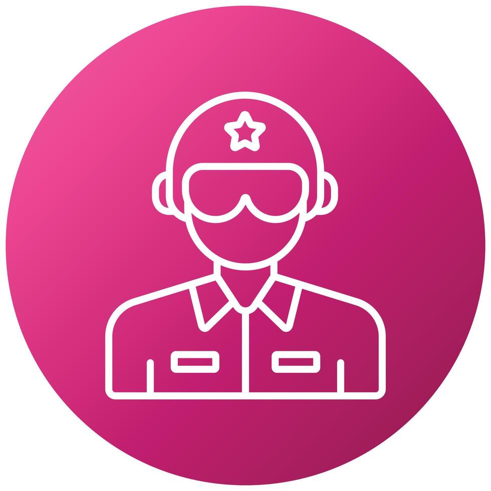 Army Pilot Icon Style vector