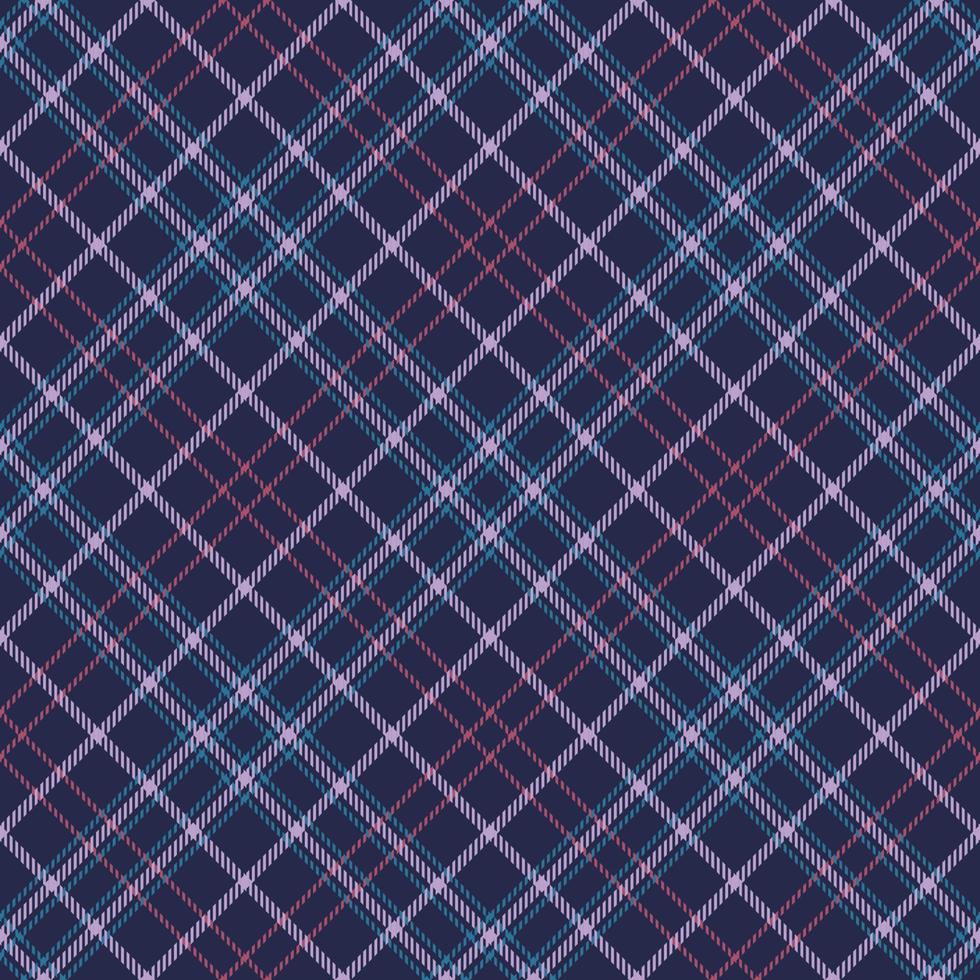 Check pattern in simple colors with  dark violet, blue and pink. Seamless pattern. Suitable for tablecloth, shirt, skirt or other fashion fabric print vector