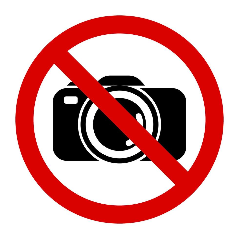 Warning no camera sign and symbol graphic design vector illustration