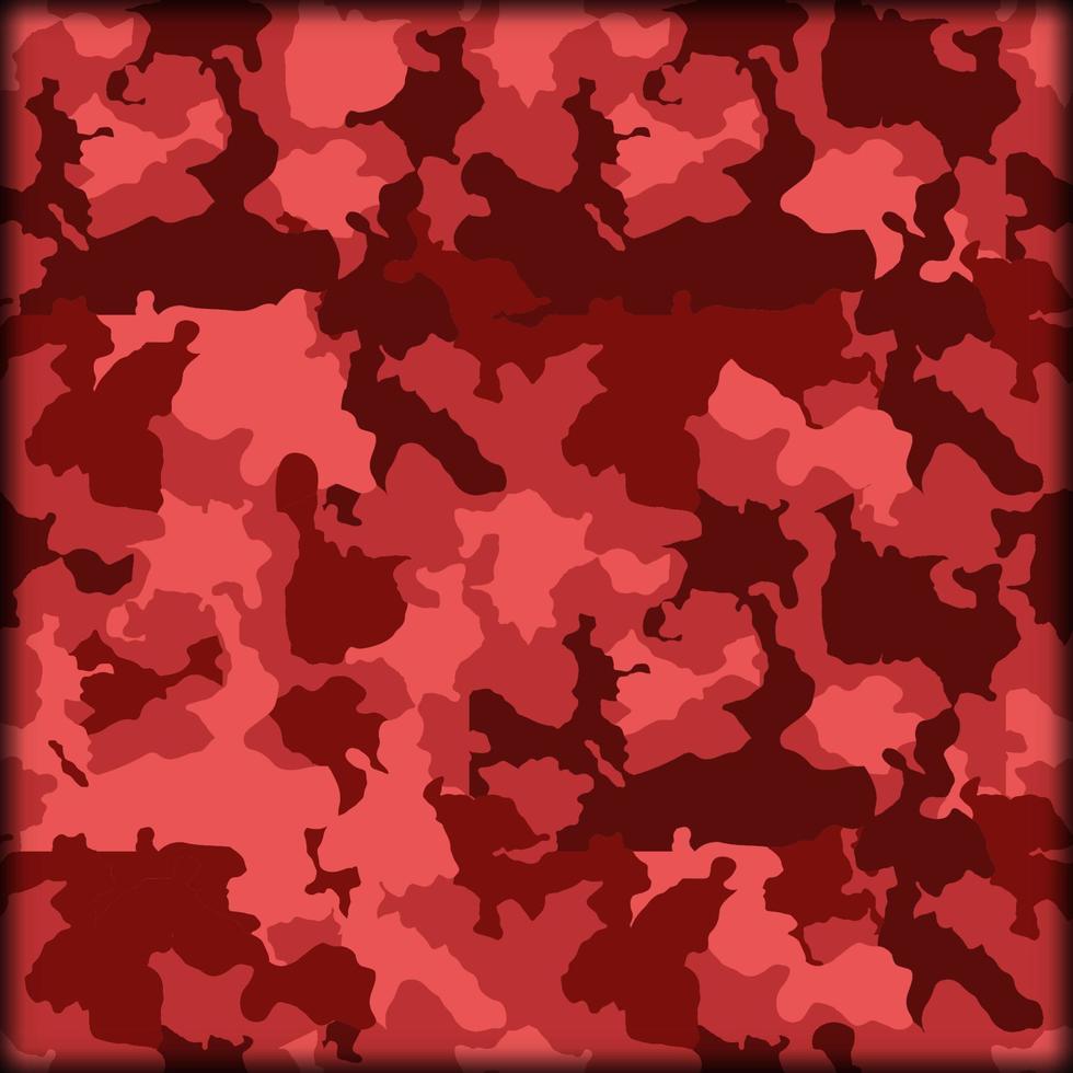 fondo transparente de piel de camuflaje con colores rojos vector