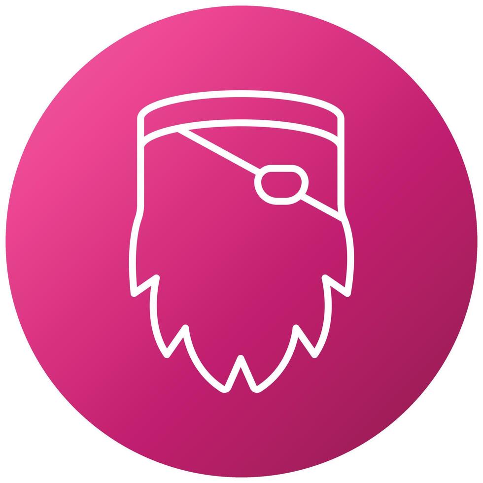 Pirate Beard Icon Style vector
