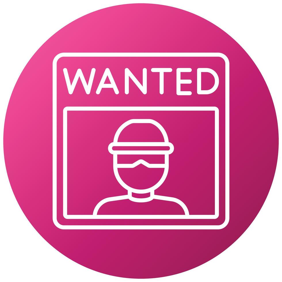 Wanted Icon Style vector