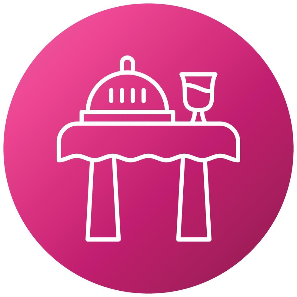 Dinner Table Icon Style vector