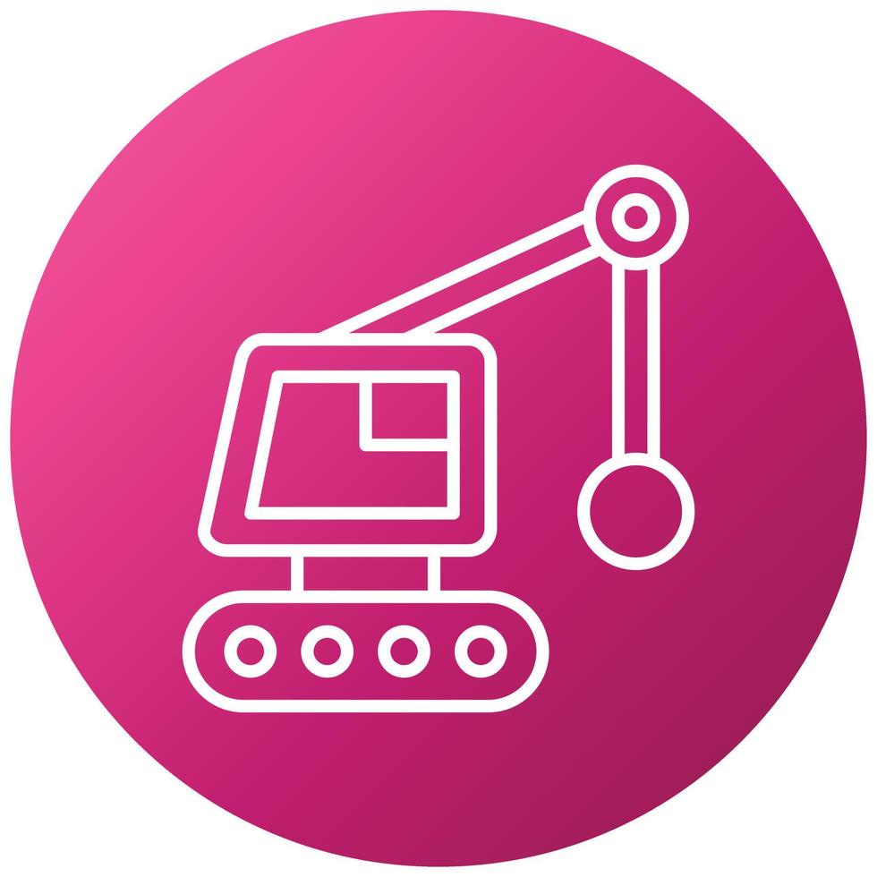 Demolition Crane Icon Style vector