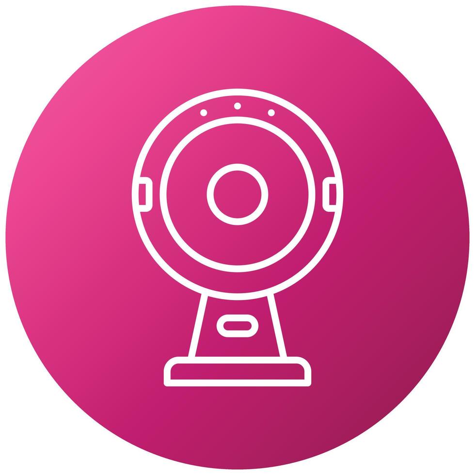 Round Webcam Icon Style vector