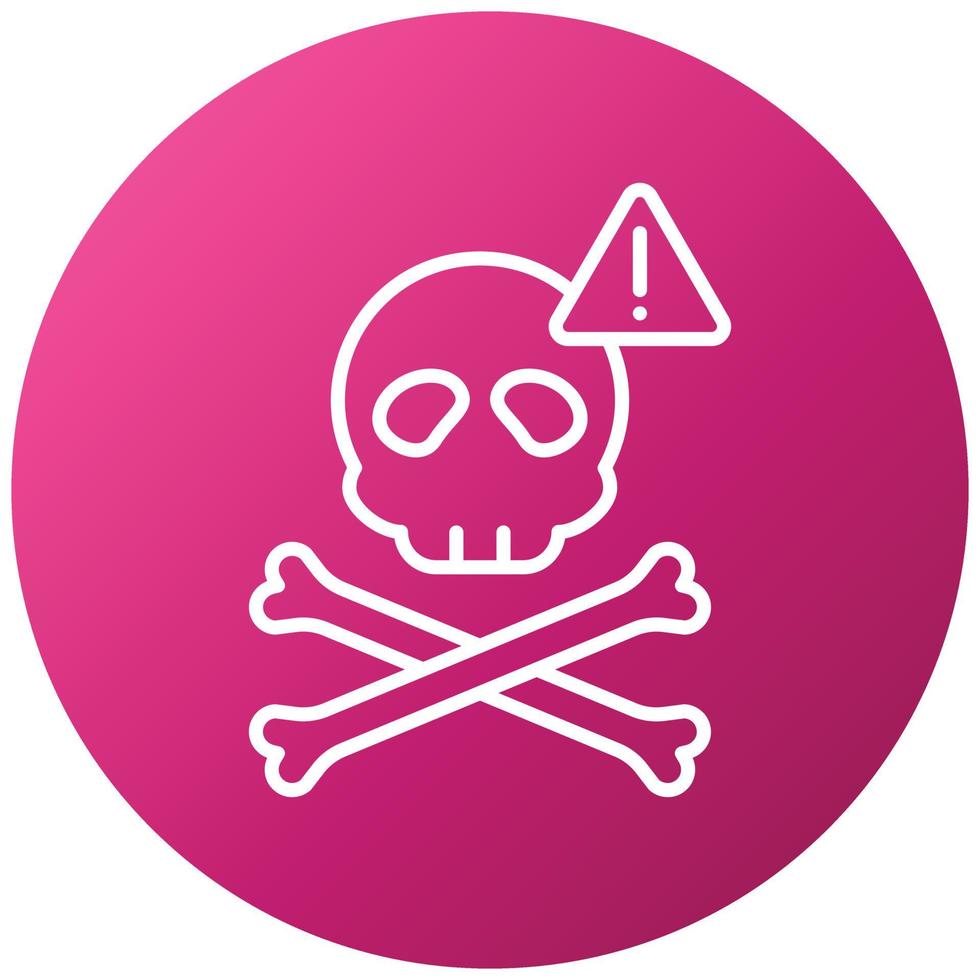 estilo de icono de peligro pirata vector