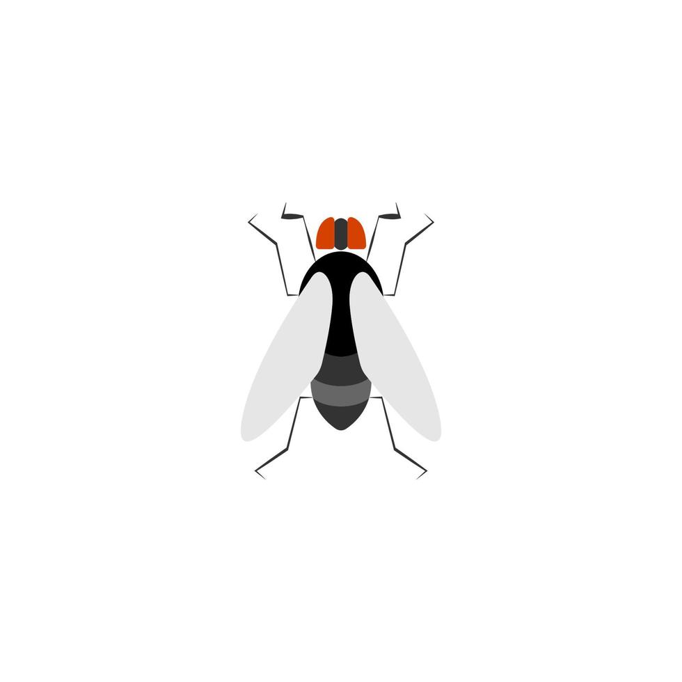 diseño de ilustración de icono de vector de mosca