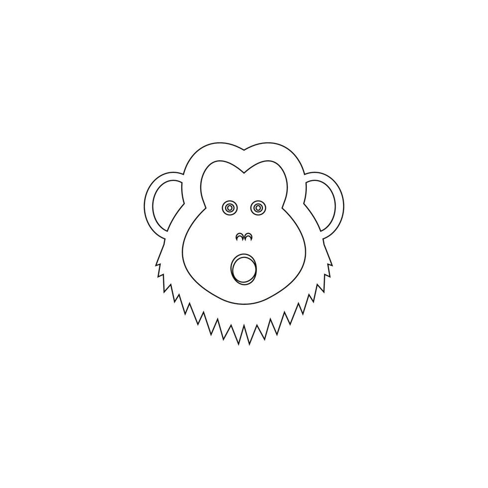 monkey icon vector illustration design element