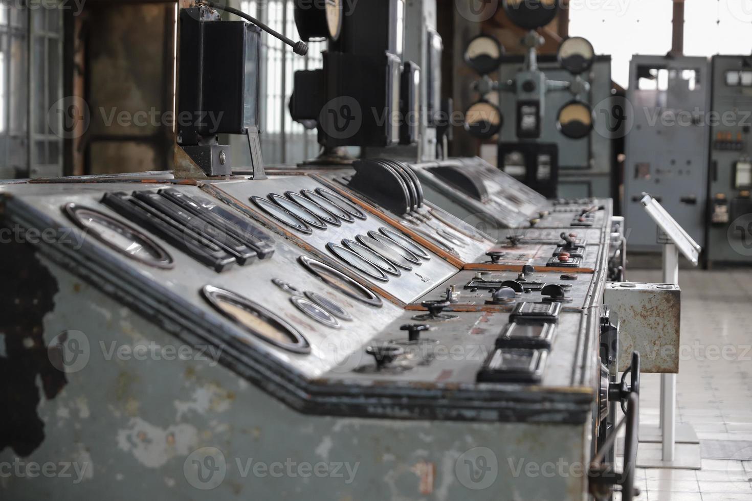 Control Panel of an old Power Plant photo