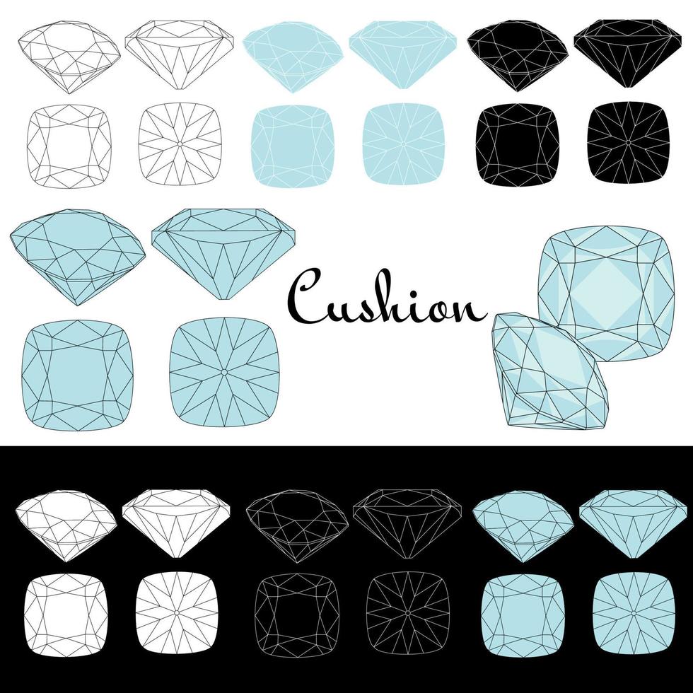 Cushion cut cheap facets