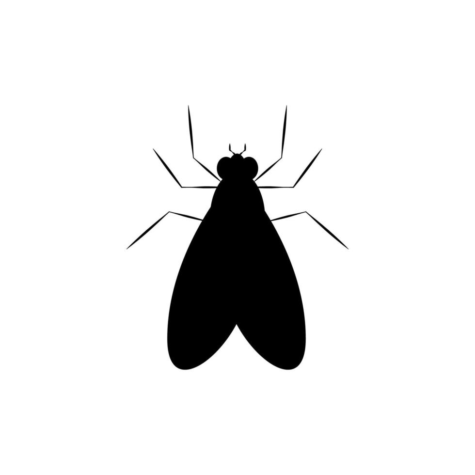 diseño de ilustración de icono de vector de mosca