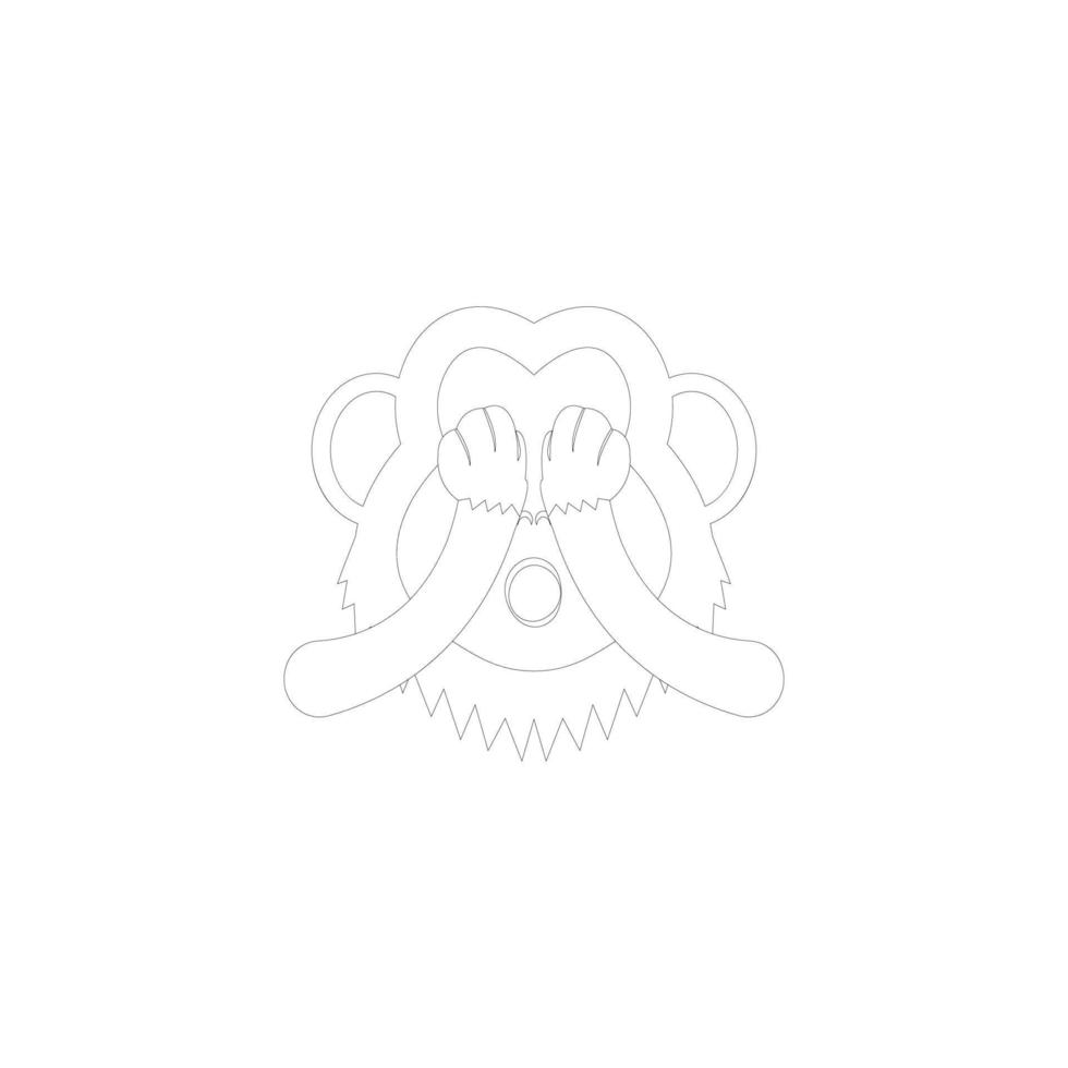 monkey icon vector illustration design element