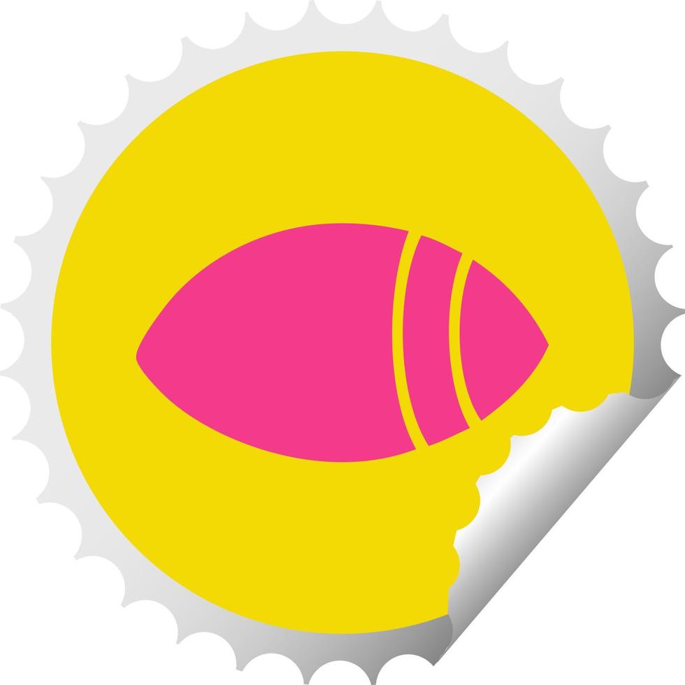 circular peeling sticker cartoon eye looking to one side vector