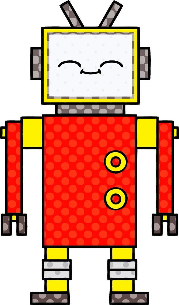 comic book style cartoon robot vector
