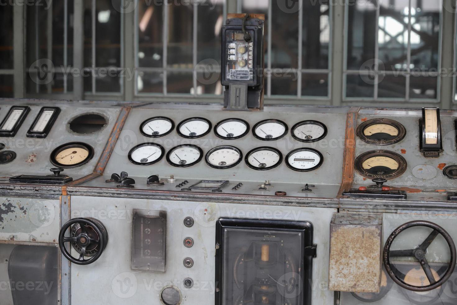 Control Panel of an old Power Plant photo