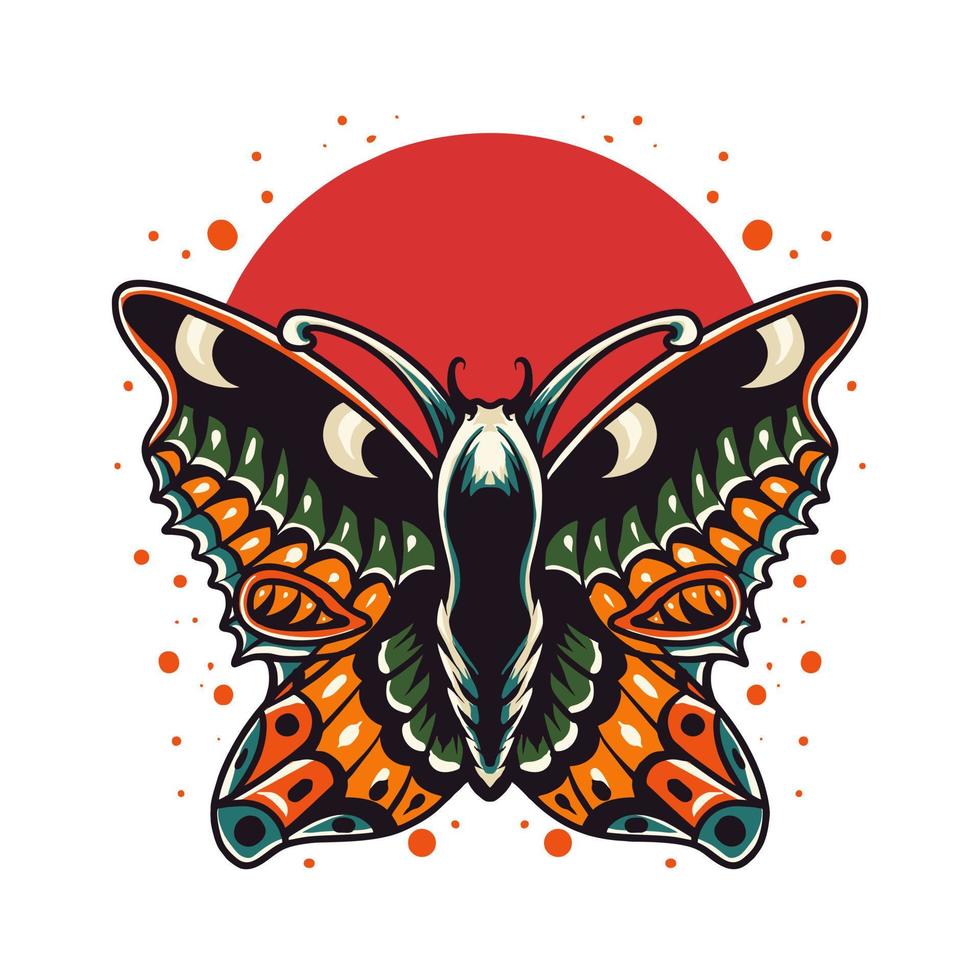 Retro Butterfly Vector Illustration