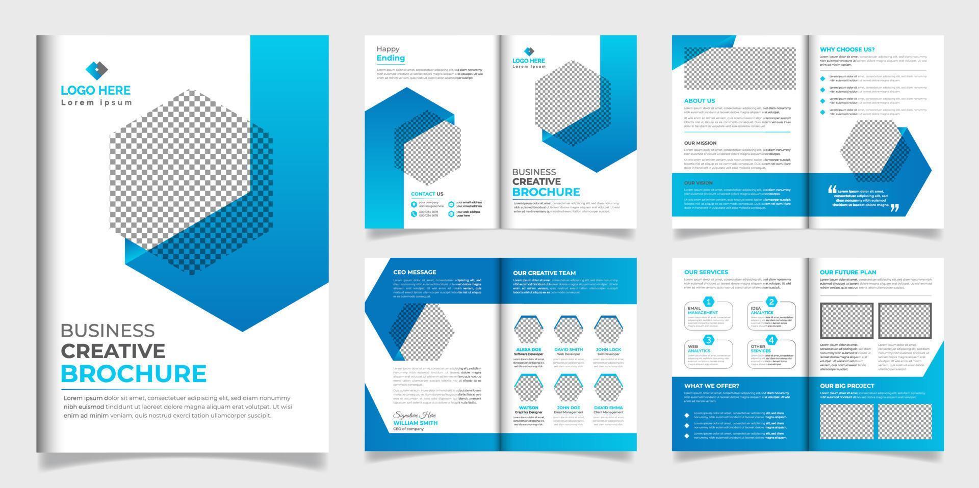 plantilla de diseño de folleto de negocios corporativos profesionales vector