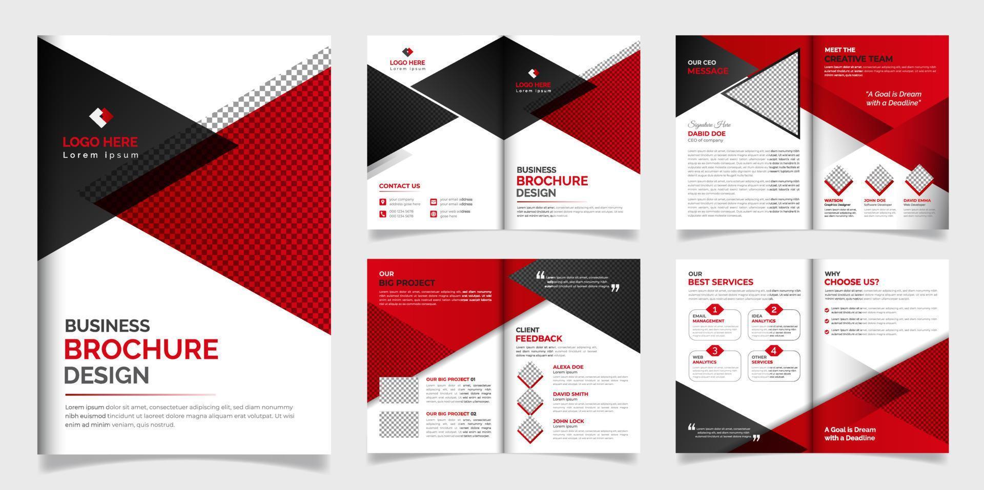 plantilla de diseño de folleto de negocios corporativos profesionales vector