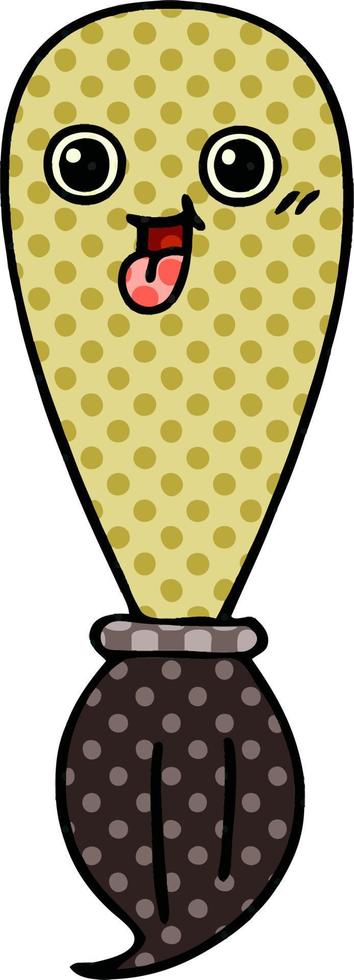 comic book style cartoon paint brush vector