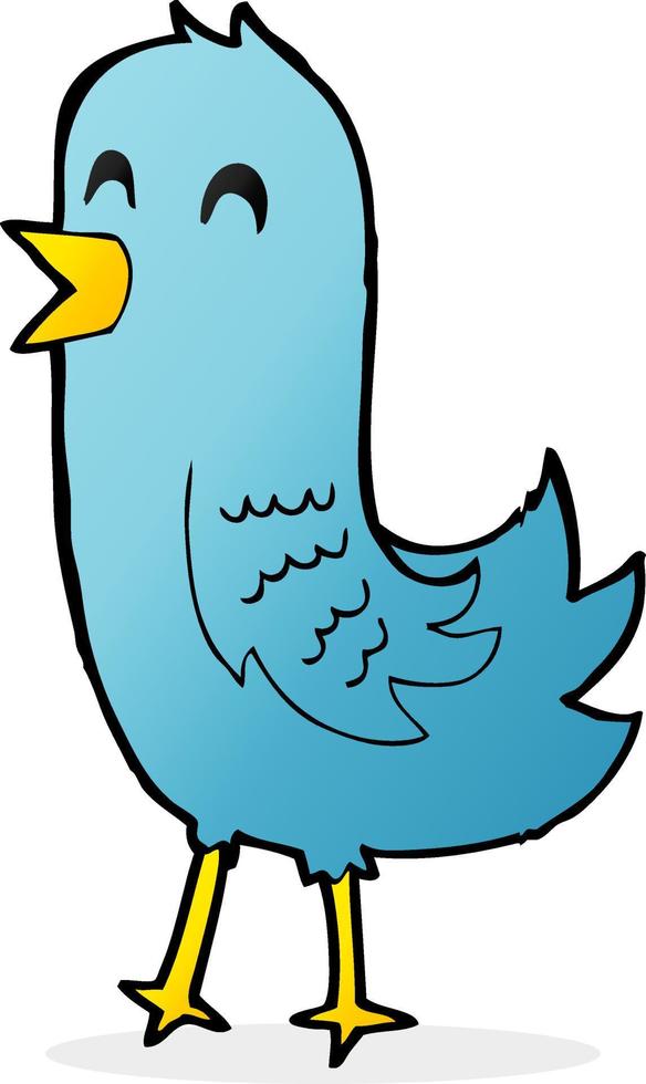cartoon happy bird vector