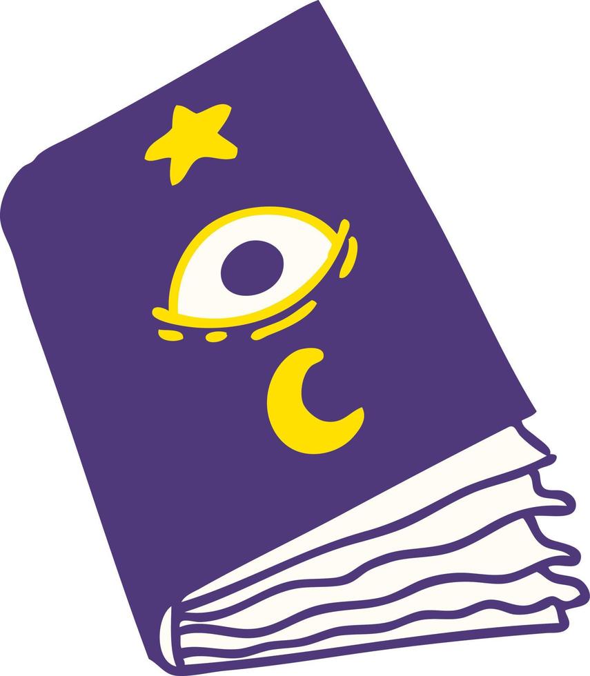 spooky spellbook with eyeball vector