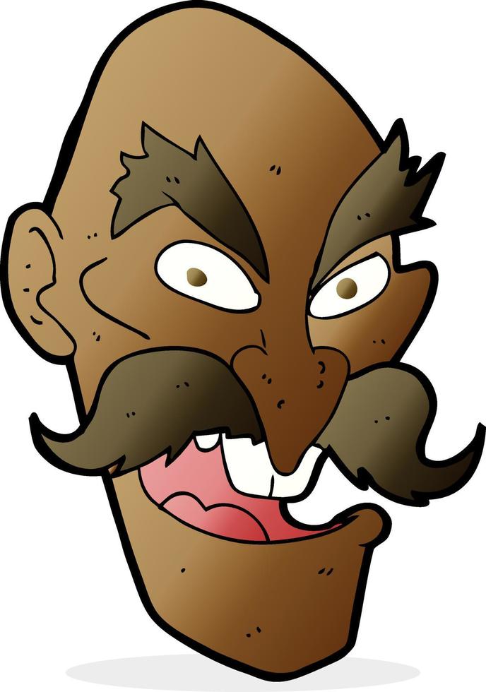 cartoon evil old man face vector