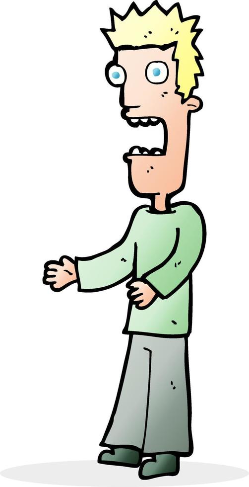 cartoon man freaking out vector