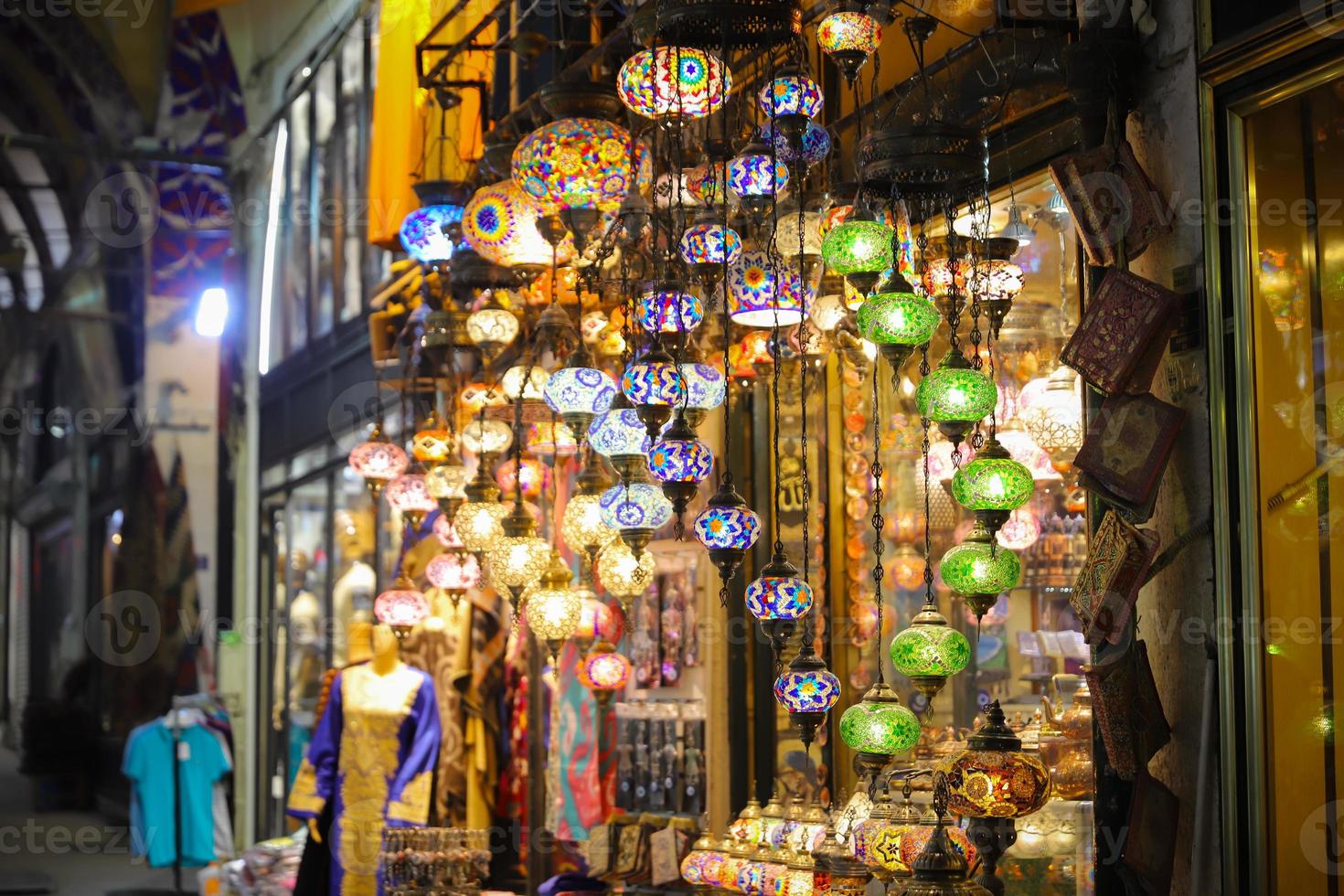 Colorful Turkish Laterns in Istanbul, Turkey photo