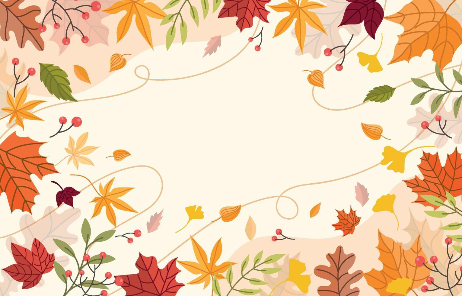 Autumn Floral Background vector