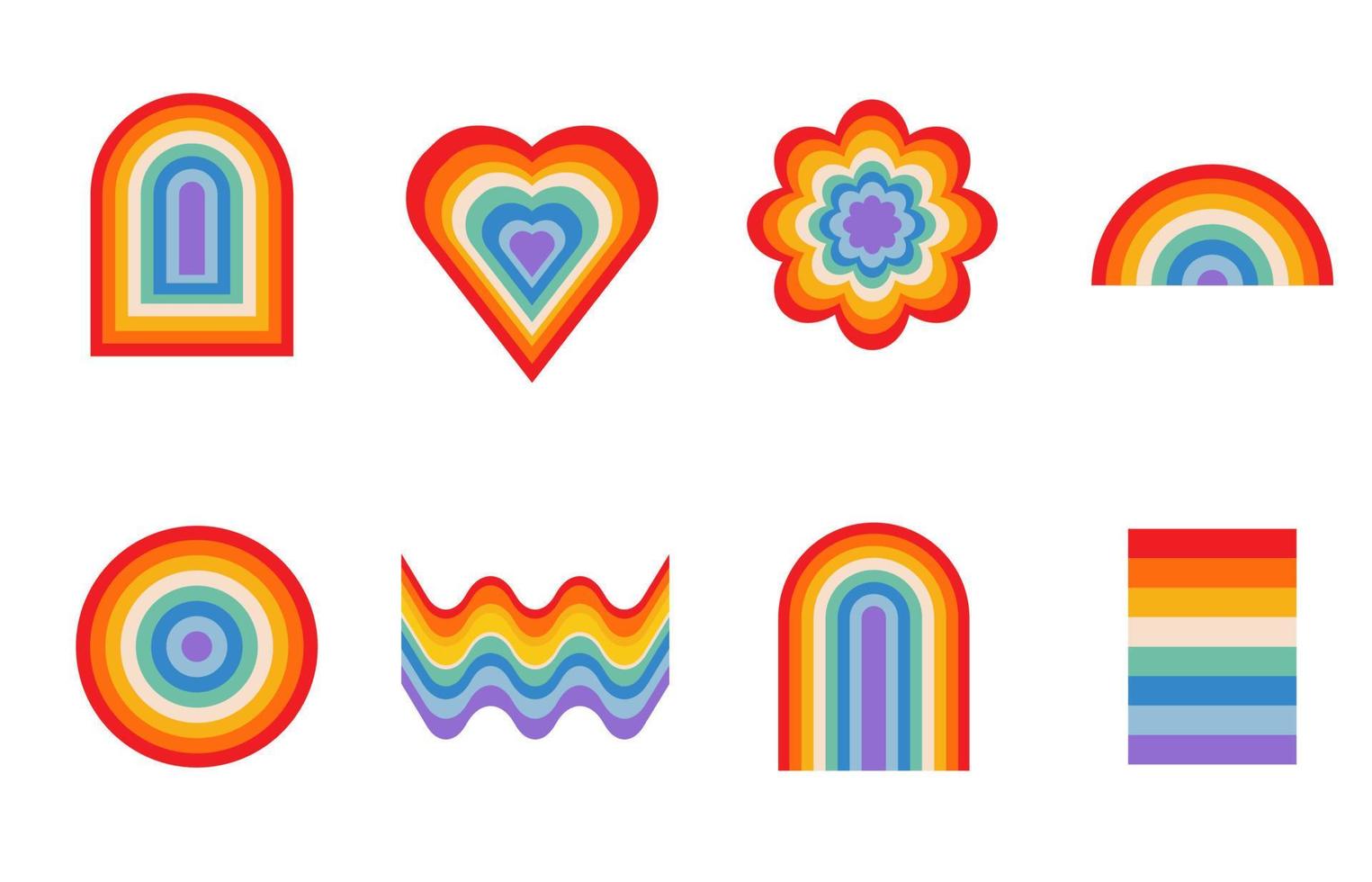 Retro 70s and 80s teenager art design in pop and groovy style vector