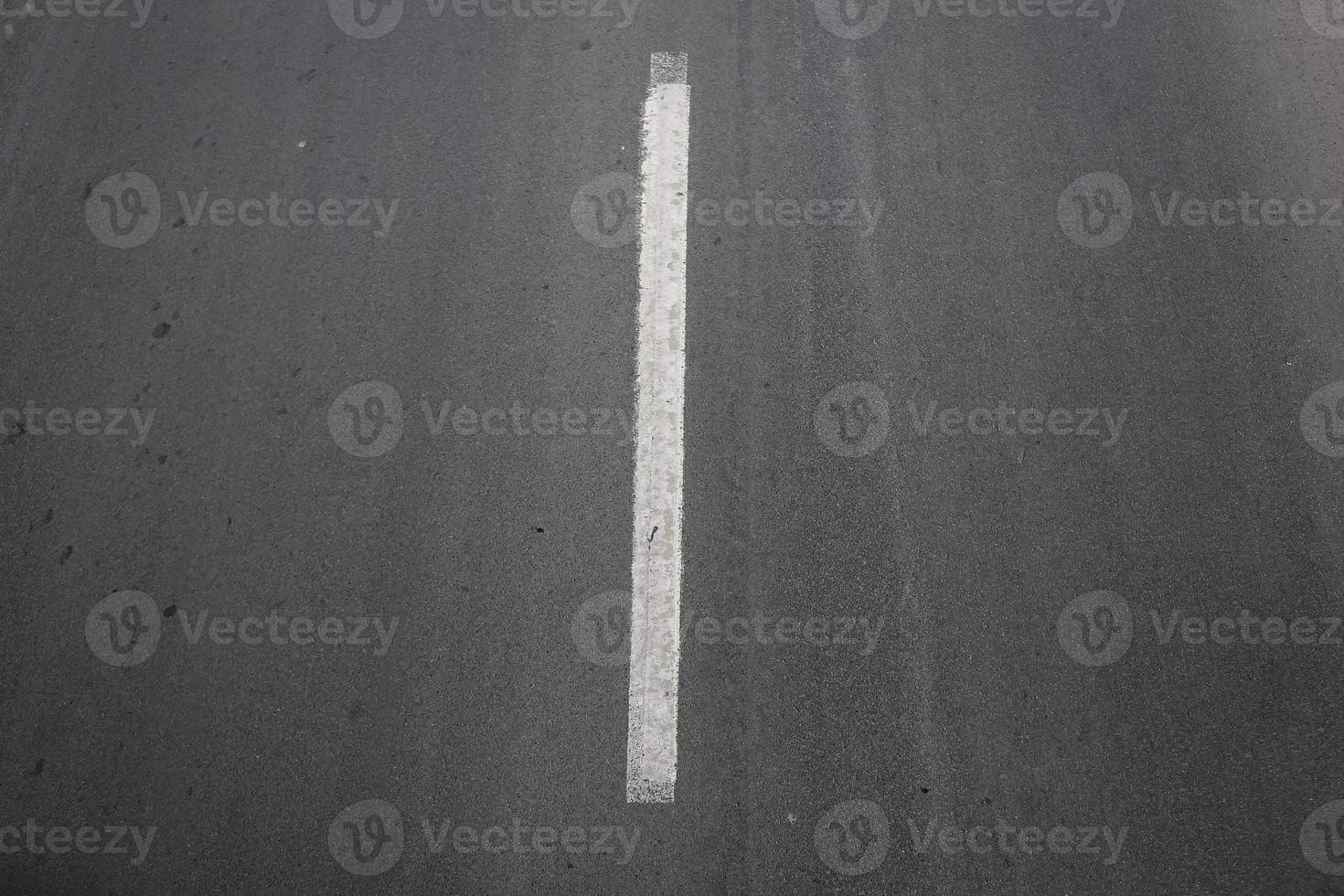 Empty road and white line photo