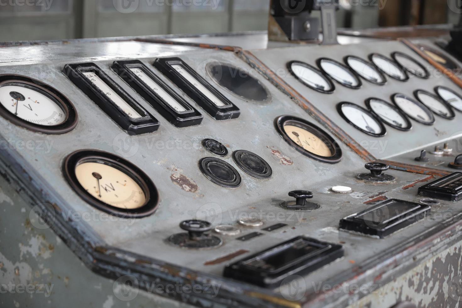 Control Panel of an old Power Plant photo