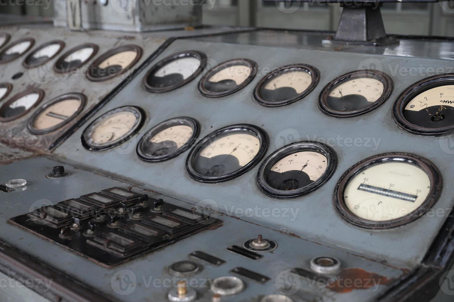 Control Panel of an old Power Plant photo
