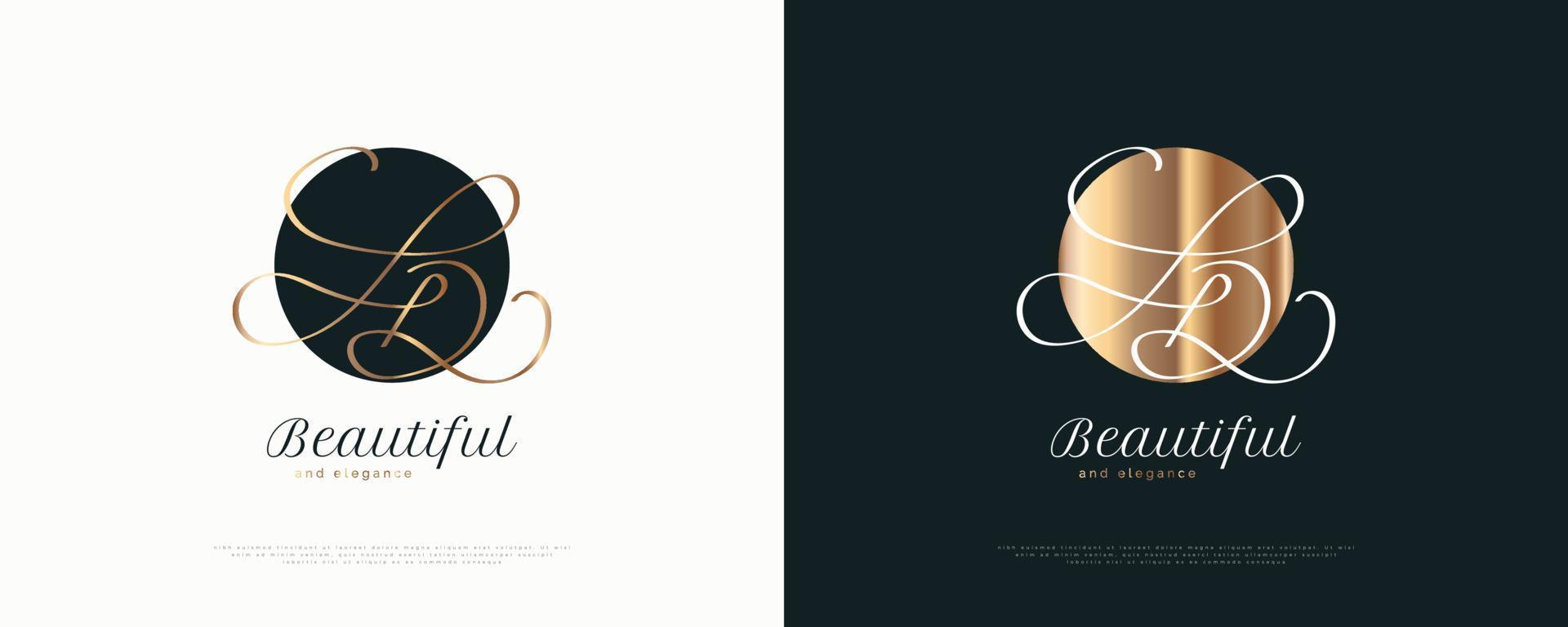 JD Initial Signature Logo Design with Elegant and Minimalist Handwriting Style. Initial J and D Logo Design for Wedding, Fashion, Jewelry, Boutique and Business Brand Identity vector