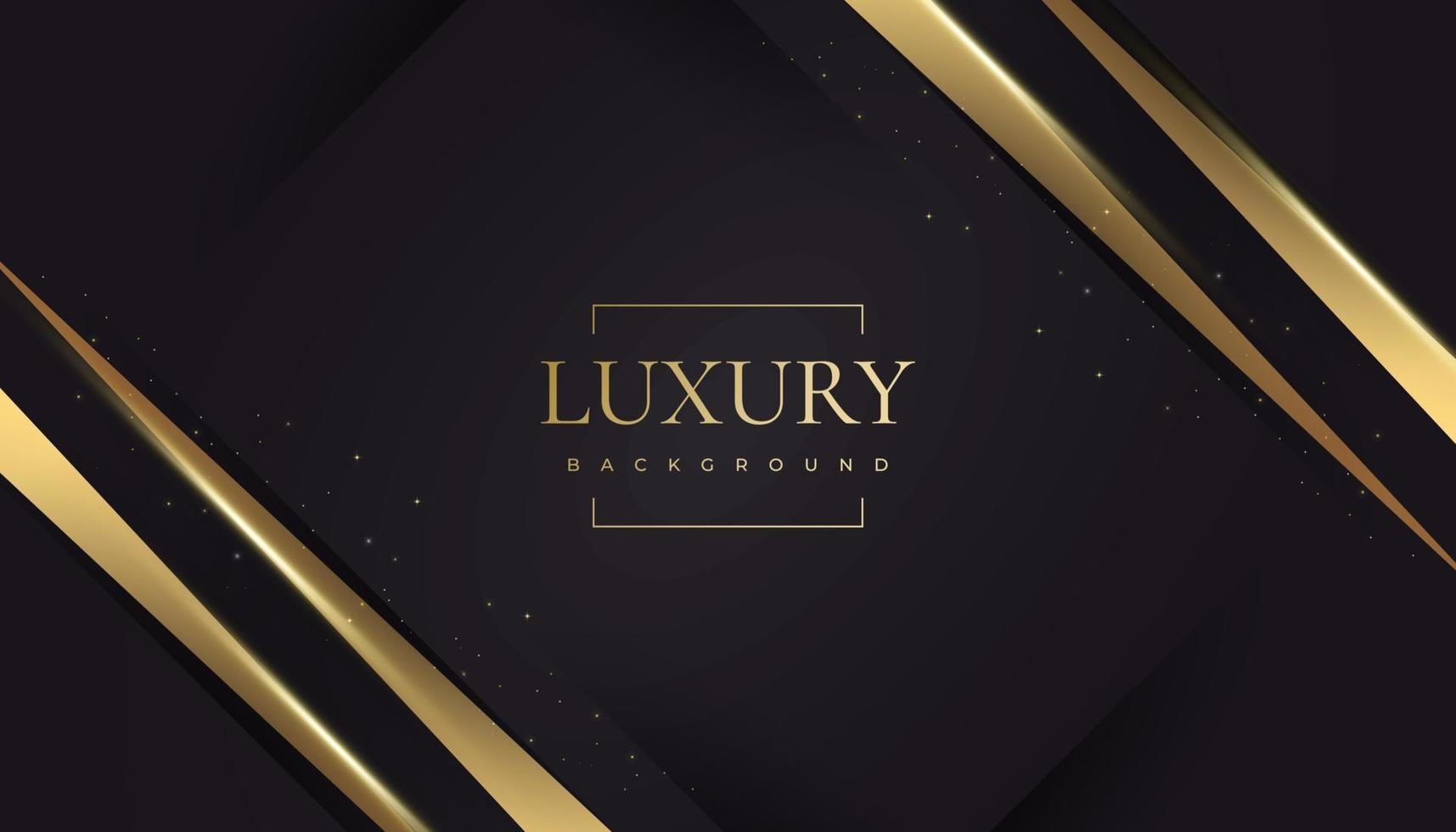 Luxury Black and Gold Background in Paper Cut Style with Glitter and Light Effect. Premium Black and Gold Background for Award, Nomination, Ceremony, Formal Invitation or Certificate Design vector