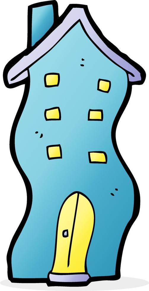 cartoon house doodle vector
