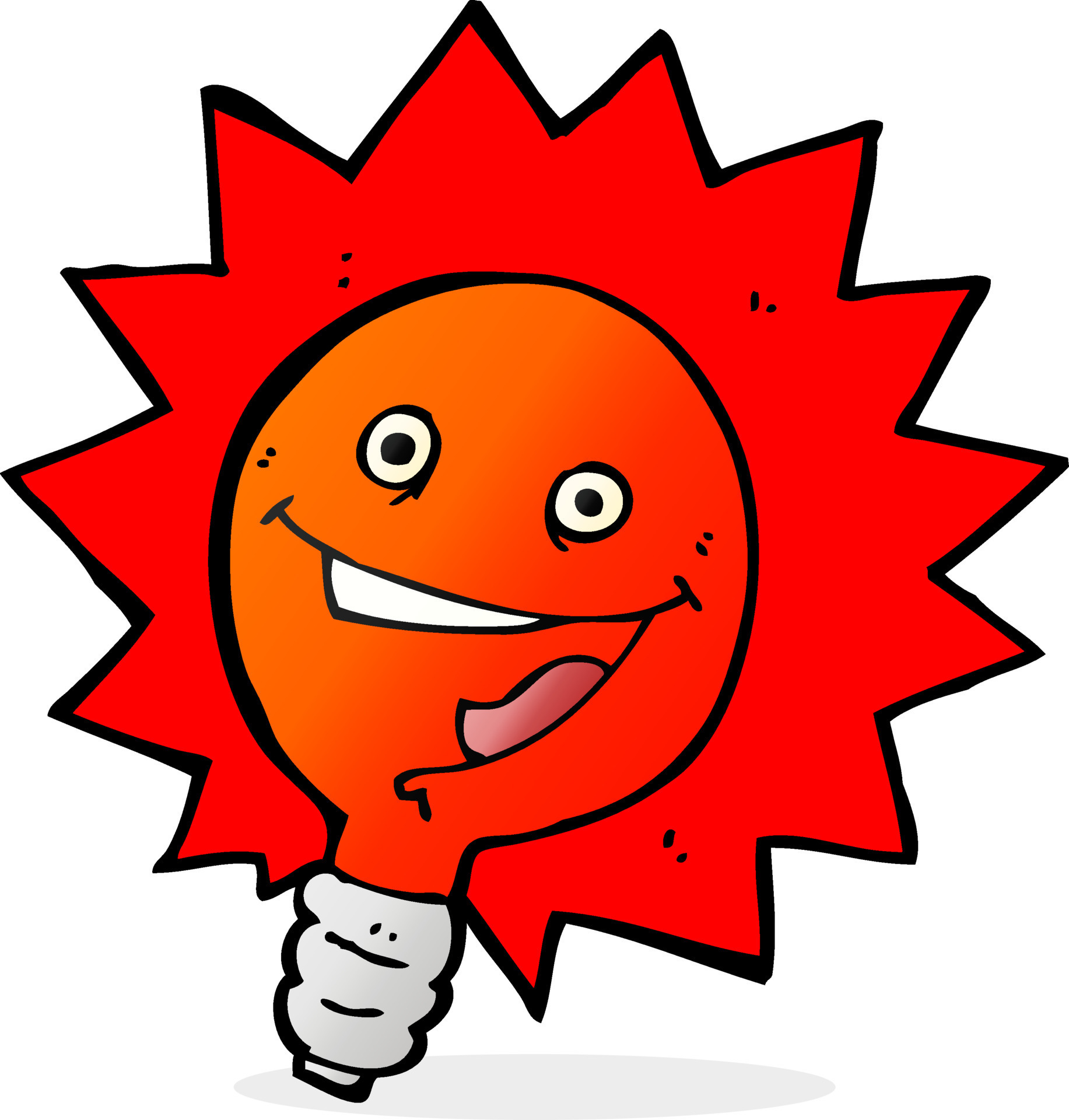 happy flashing red light bulb cartoon 8381610 Vector Art at Vecteezy