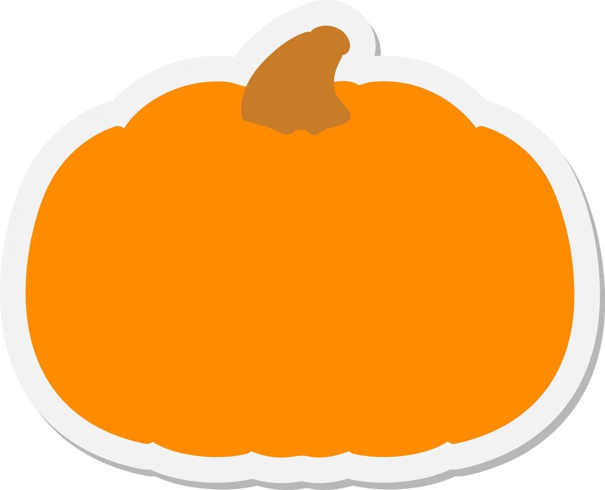 spooky halloween pumpkin sticker vector